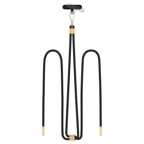 Smycz Tech-Protect C2S Rope Crossbody Strap black/gold - Smycze - Tech-Protect