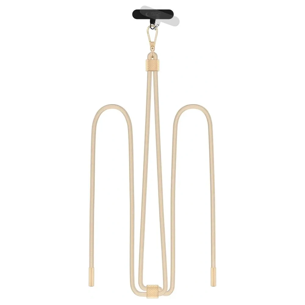 Hurtownia GSM - Tech-Protect C2S lanový popruh přes rameno béžový/zlatý - THP3189 - {ean13} - Hurt