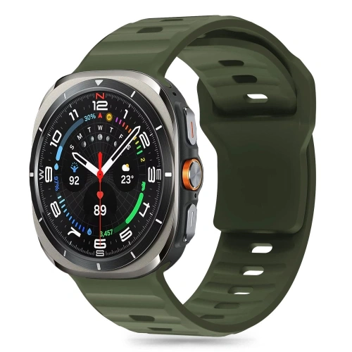 Pasek Tech-Protect Silicone Line Samsung Galaxy Watch Ultra 47mm Olive Green - Galaxy Watch Ultra - Tech-Protect