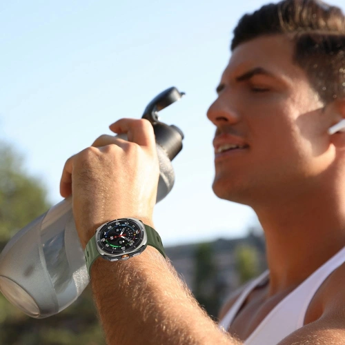 Pasek Tech-Protect Silicone Line Samsung Galaxy Watch Ultra 47mm Olive Green - Galaxy Watch Ultra - Tech-Protect