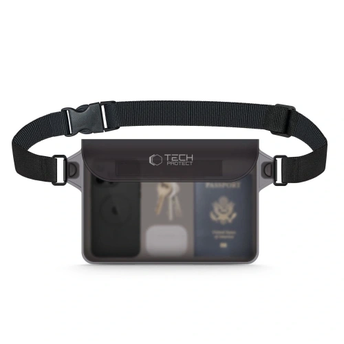 Saszetka Tech-Protect UWP10 Universal Waterproof Pouch 10" black/clear - Inne akcesoria - Tech-Protect