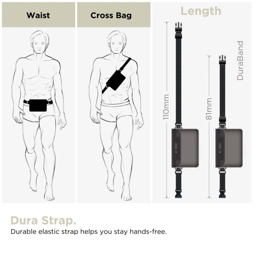 Saszetka Tech-Protect UWP10 Universal Waterproof Pouch 10" black/clear - Inne akcesoria - Tech-Protect