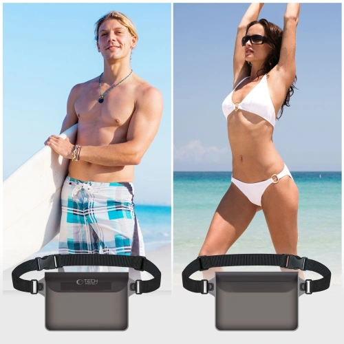 Saszetka Tech-Protect UWP10 Universal Waterproof Pouch 10" black/clear - Inne akcesoria - Tech-Protect