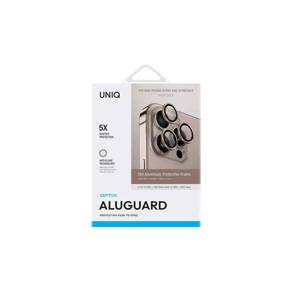 Hurtownia GSM - UNIQ Optix Alumínium Kamera Lencsevédő Apple iPhone 16 Pro / 16 Pro Max taupe arany - UNIQ1258 - {ean13} - Hurt