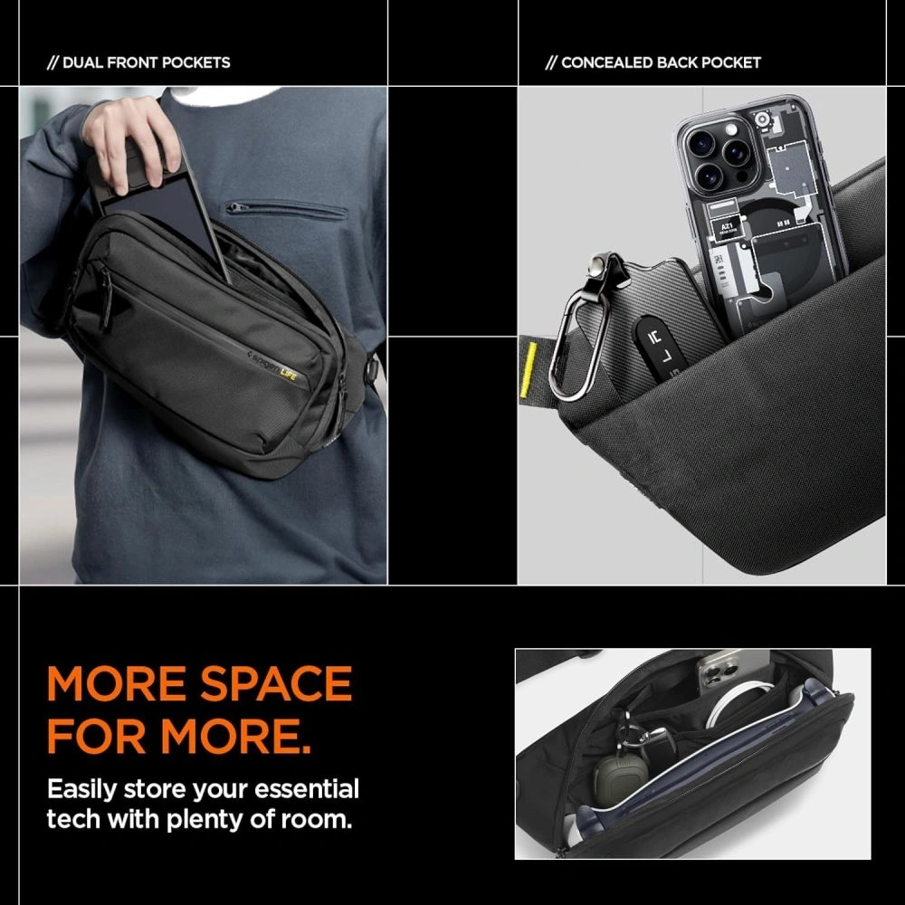 Hurtownia GSM - Spigen KD410 Sling Bag Klasden Schwarz - SPN16460 - {ean13} - Hurt