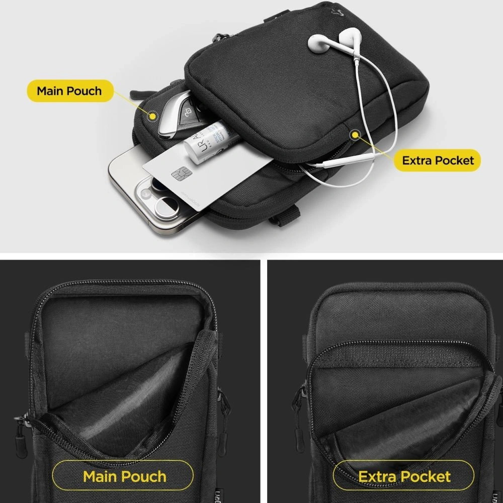 Hurtownia GSM - Spigen KD400 Univerzális Kereszt Táska Klasden Fekete - SPN16461 - {ean13} - Hurt