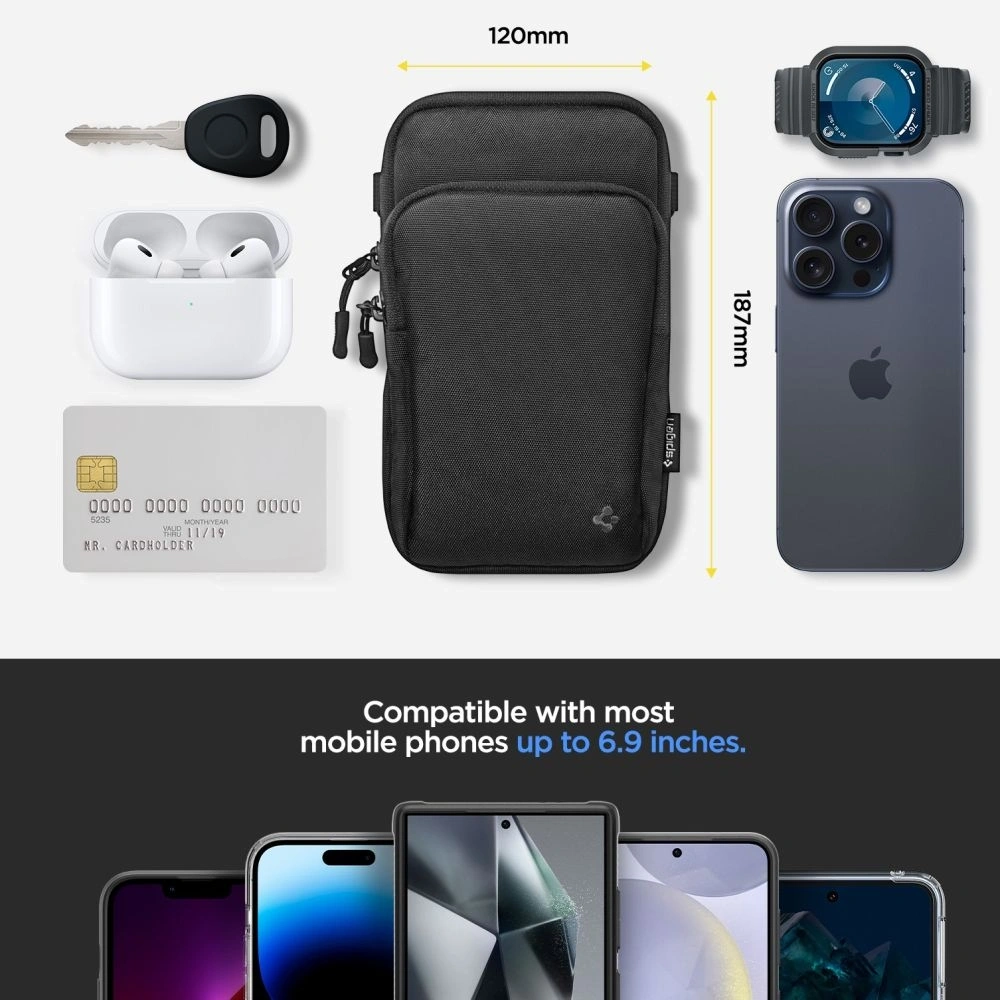 Hurtownia GSM - Spigen KD400 Univerzális Kereszt Táska Klasden Fekete - SPN16461 - {ean13} - Hurt