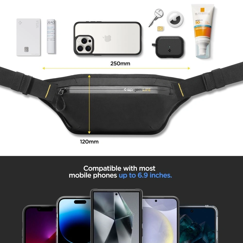 Hurtownia GSM - Spigen KD411 Derék táska Klasden Fekete - SPN16462 - {ean13} - Hurt