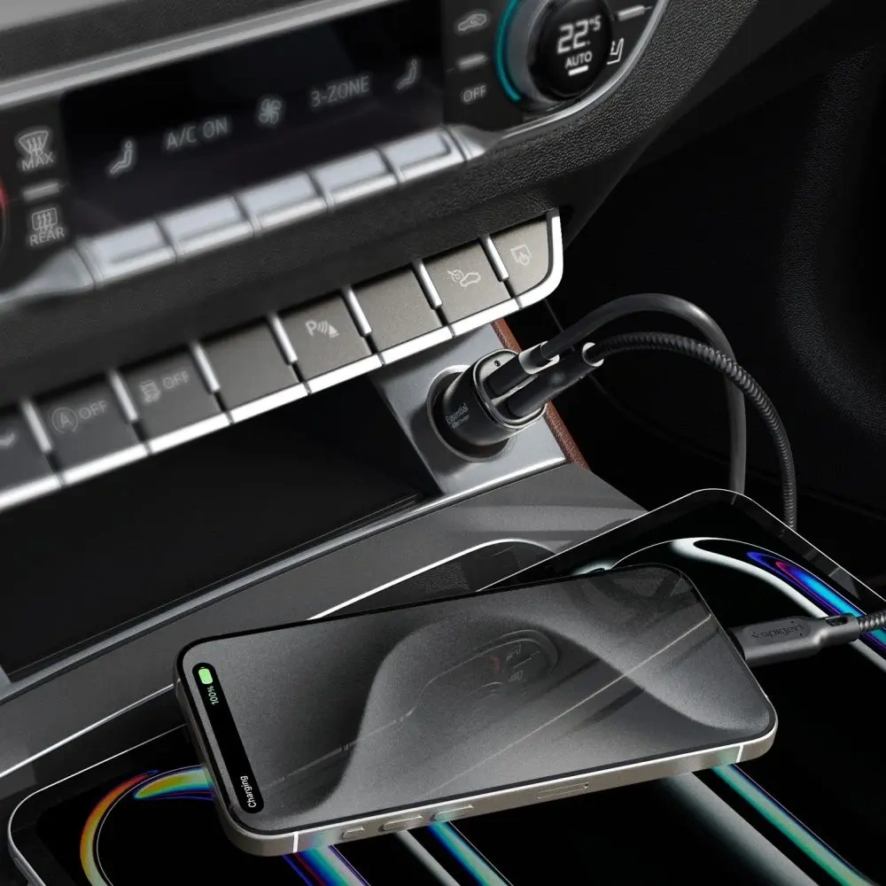 Hurtownia GSM - Spigen EV482 ArcStation Essential Auto-Ladegerät USBA, USB-C 48W Schwarz - SPN16465 - {ean13} - Hurt