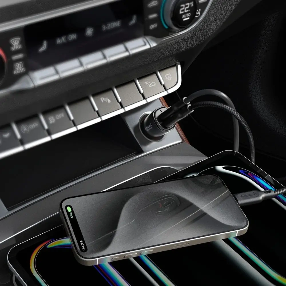 Hurtownia GSM - Ładowarka samochodowa Spigen EV502 ArcStation Essential Car Charger 2xUSB-C 50W Black - SPN16466 - {ean13} - Hurt