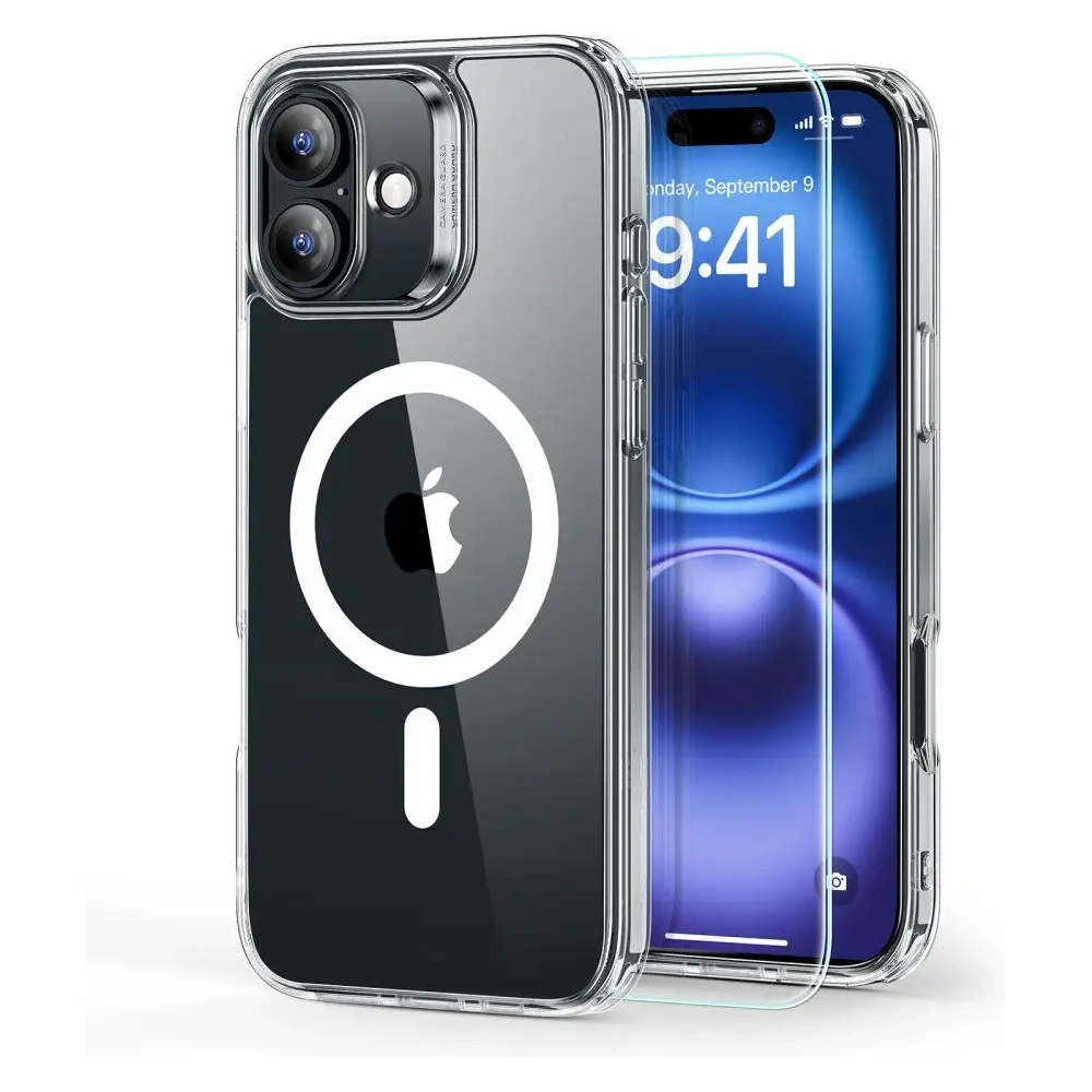 Hurtownia GSM - ESR Classic Hybrid Halolock MagSafe și Sticlă Temperată Apple iPhone 16 Clar - ESR826 - {ean13} - Hurt