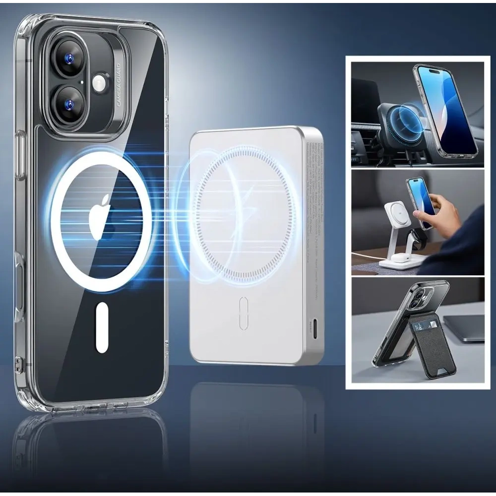 Hurtownia GSM - ESR Classic Hybrid Halolock MagSafe a tvrzené sklo Apple iPhone 16 Clear - ESR826 - {ean13} - Hurt