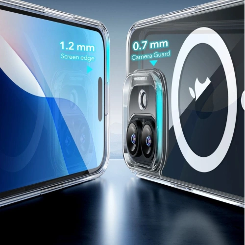 Zestaw ESR Classic Hybrid Halolock MagSafe & Tempered Glass Apple iPhone 16 Plus Clear