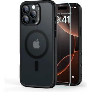 Hurtownia GSM - ESR Classic Hybrid Halolock MagSafe și sticlă temperată Apple iPhone 16 Pro Black Frosted - ESR828 - {ean13} - Hurt