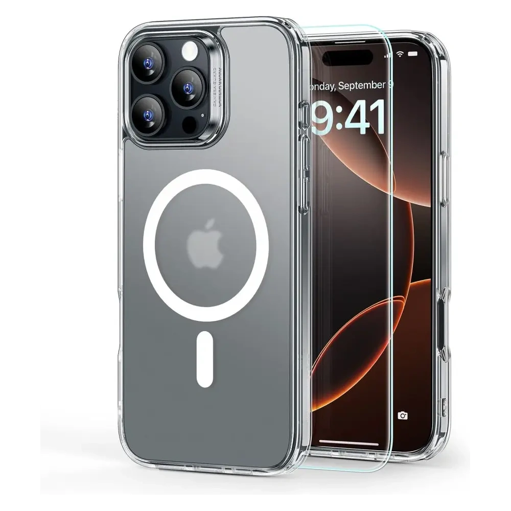Hurtownia GSM - Zestaw ESR Classic Hybrid Halolock MagSafe & Tempered Glass Apple iPhone 16 Pro Frosted Clear - ESR829 - {ean13} - Hurt