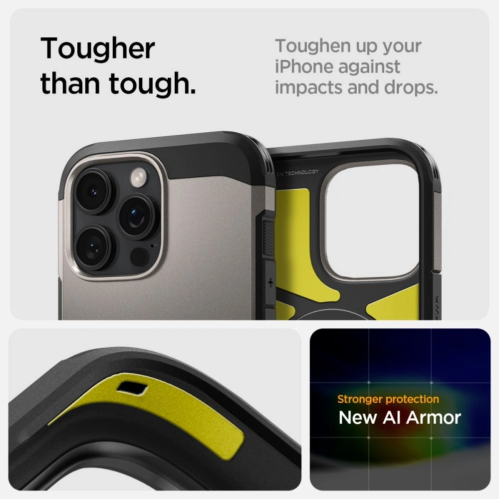 Hurtownia GSM - Etui Spigen Tough Armor Mag MagSafe Apple iPhone 16 Pro Gunmetal - SPN16473 - {ean13} - Hurt