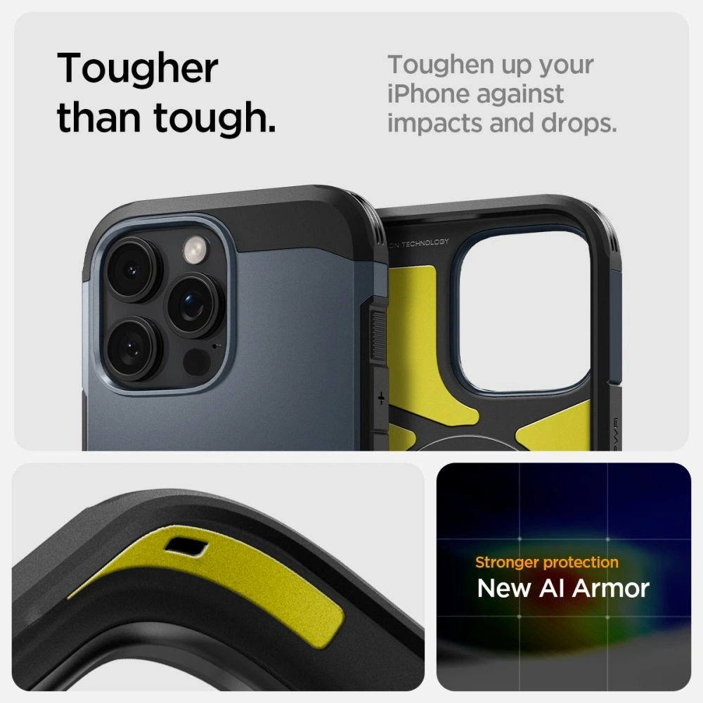 Hurtownia GSM - Spigen Tough Armor Mag MagSafe Apple iPhone 16 Pro Fém Palaszürke - SPN16474 - {ean13} - Hurt