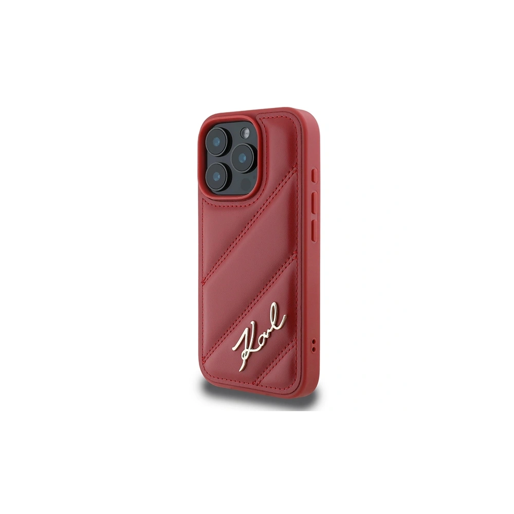 Hurtownia GSM - Karl Lagerfeld KLHCP16LPQDSMGR Apple iPhone 16 Pro kemény tok Quilted Signature piros - KLD21678 - {ean13} - Hurt