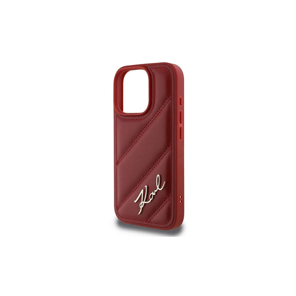 Hurtownia GSM - Karl Lagerfeld KLHCP16LPQDSMGR Apple iPhone 16 Pro kemény tok Quilted Signature piros - KLD21678 - {ean13} - Hurt