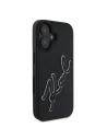 Hurtownia GSM - Karl Lagerfeld KLHCP16S3DRKSDLK Apple iPhone 16 carcasă hard 3D din cauciuc cu semnătură neagră - KLD21679 - {ean13} - Hurt
