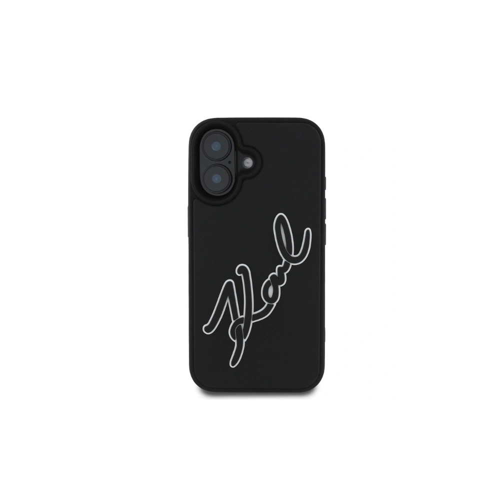 Wholesale Karl Lagerfeld KLHCP16S3DRKSDLK Apple iPhone 16 hardcase 3D Rubber Signature black - KLD21679 - {ean13} - Hurt