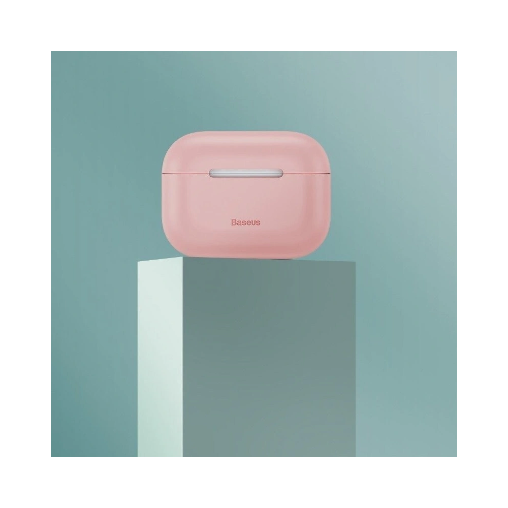 Hurtownia GSM - Silikonowe etui ochronne Baseus Super Thin do Apple AirPods Pro (różowe) - BSU1030PNK - {ean13} - Hurt