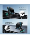 Wholesale ESR Halolock Cryoboost Magnetic MagSafe Dashboard & Vent Car Mount Wireless Charger QI2 15W Frosted Onyx - ESR836 - {ean13} - Hurt