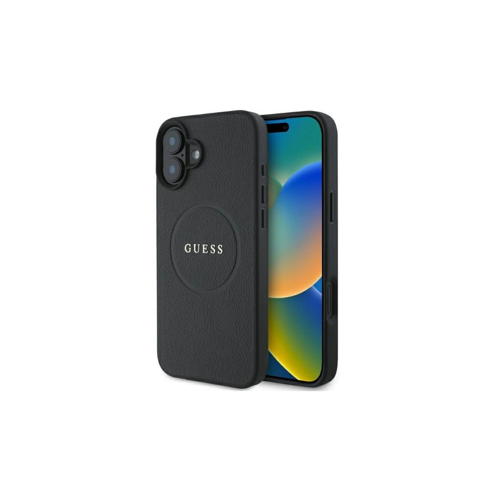 Hurtownia GSM - Hádej GUHMP16SPGHSMMK Apple iPhone 16 hardcase s texturou zlatý prsten MagSafe černý - GUE3622 - {ean13} - Hurt