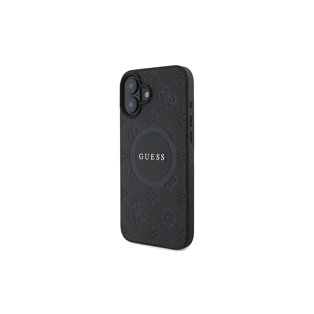 Wholesale Guess GUHMP16SPSAPSMEK Apple iPhone 16 hardcase Saffiano Peony Classic Logo MagSafe black - GUE3624 - {ean13} - Hurt