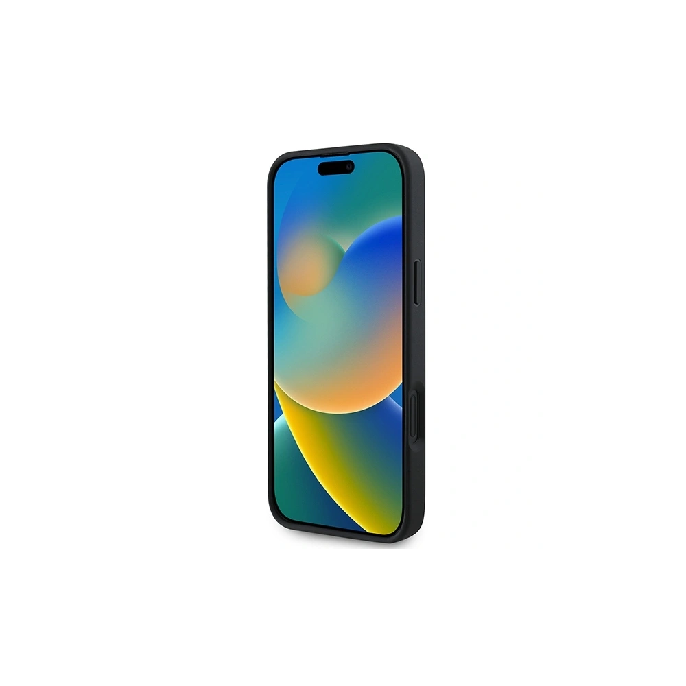 Hurtownia GSM - Guess GUHMP16SPSAPSMEK Apple iPhone 16 tvrdý kryt Saffiano Peony Classic Logo MagSafe černý - GUE3624 - {ean13} - Hurt