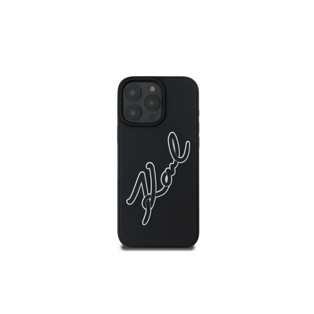 Hurtownia GSM - Karl Lagerfeld KLHCP16X3DRKSDLK Apple iPhone 16 Pro Max Hartschale 3D Gummi Bicolor Signature schwarz - KLD21680 - {ean13} - Hurt