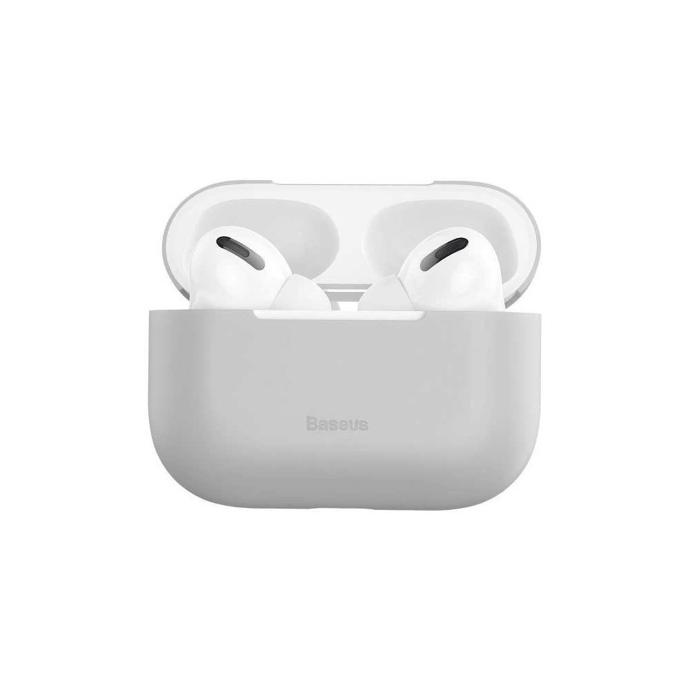 Hurtownia GSM - Silikonowe etui ochronne Baseus Super Thin do Apple AirPods Pro (szare) - BSU1032GRY - {ean13} - Hurt