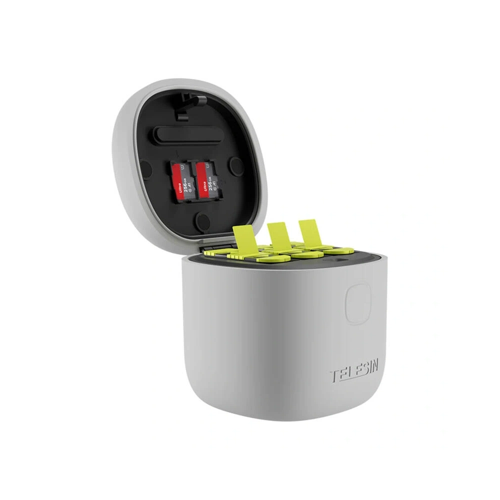 Wholesale Telesin Allin box 3-channel charger + 3 batteries for GoPro Hero 12 / 11 / 10 / 9 (yellow) - TLS169 - {ean13} - Hurt