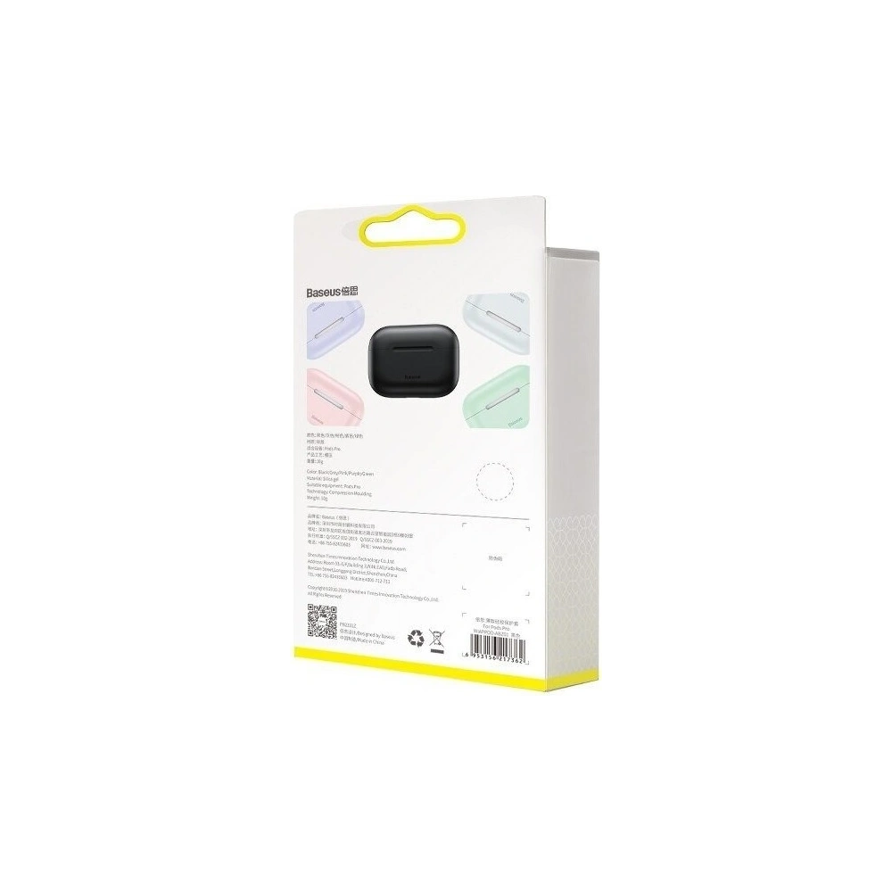 Hurtownia GSM - Silikonowe etui ochronne Baseus Super Thin do Apple AirPods Pro (szare) - BSU1032GRY - {ean13} - Hurt