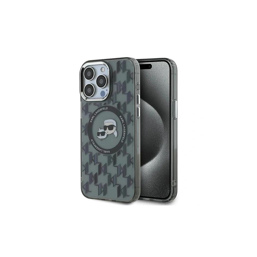 Hurtownia GSM - Etui Karl Lagerfeld KLHMP15LHMCKMHK Apple iPhone 15 Pro IML Monogram Karl&Choupette Head MagSafe czarny/black - KLD21682 - {ean13} - Hurt