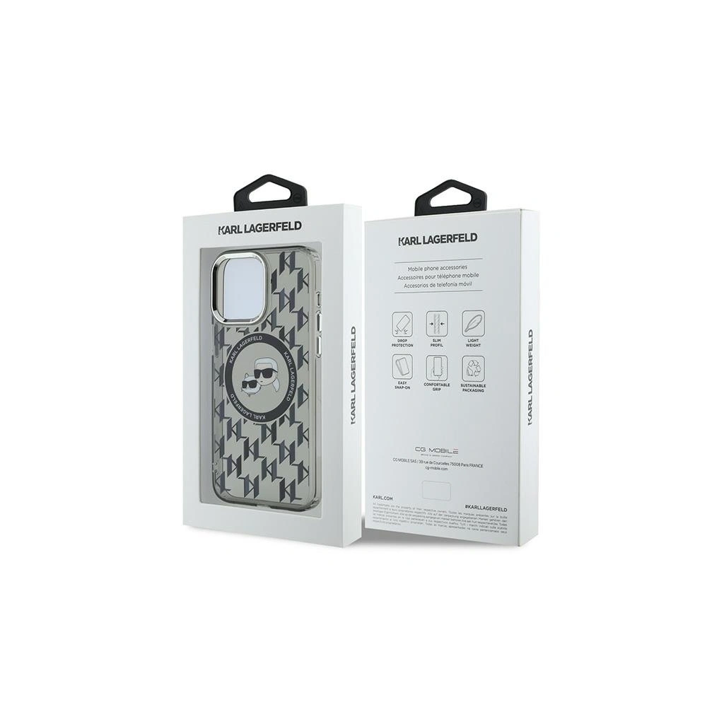 Hurtownia GSM - Etui Karl Lagerfeld KLHMP15LHMCKMHK Apple iPhone 15 Pro IML Monogram Karl&Choupette Head MagSafe czarny/black - KLD21682 - {ean13} - Hurt