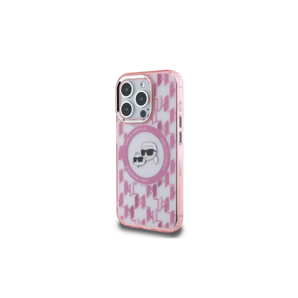 Hurtownia GSM - Karl Lagerfeld KLHMP15LHMCKMHP Apple iPhone 15 Pro IML Monogram Karl&Choupette Head MagSafe rózsaszín - KLD21683 - {ean13} - Hurt