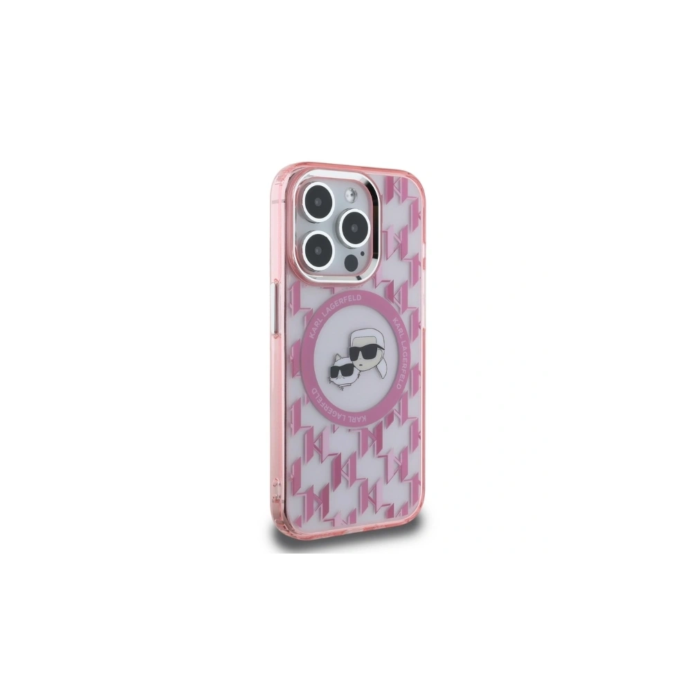 Hurtownia GSM - Karl Lagerfeld KLHMP15LHMCKMHP Apple iPhone 15 Pro IML Monogram Karl&Choupette Head MagSafe rózsaszín - KLD21683 - {ean13} - Hurt