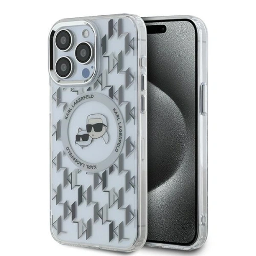 Etui Karl Lagerfeld KLHMP15LHMCKMHT Apple iPhone 15 Pro IML Monogram Karl&Choupette Head MagSafe przezroczysty/transparent