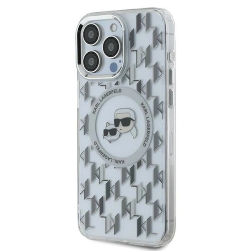 Etui Karl Lagerfeld KLHMP15LHMCKMHT Apple iPhone 15 Pro IML Monogram Karl&Choupette Head MagSafe przezroczysty/transparent