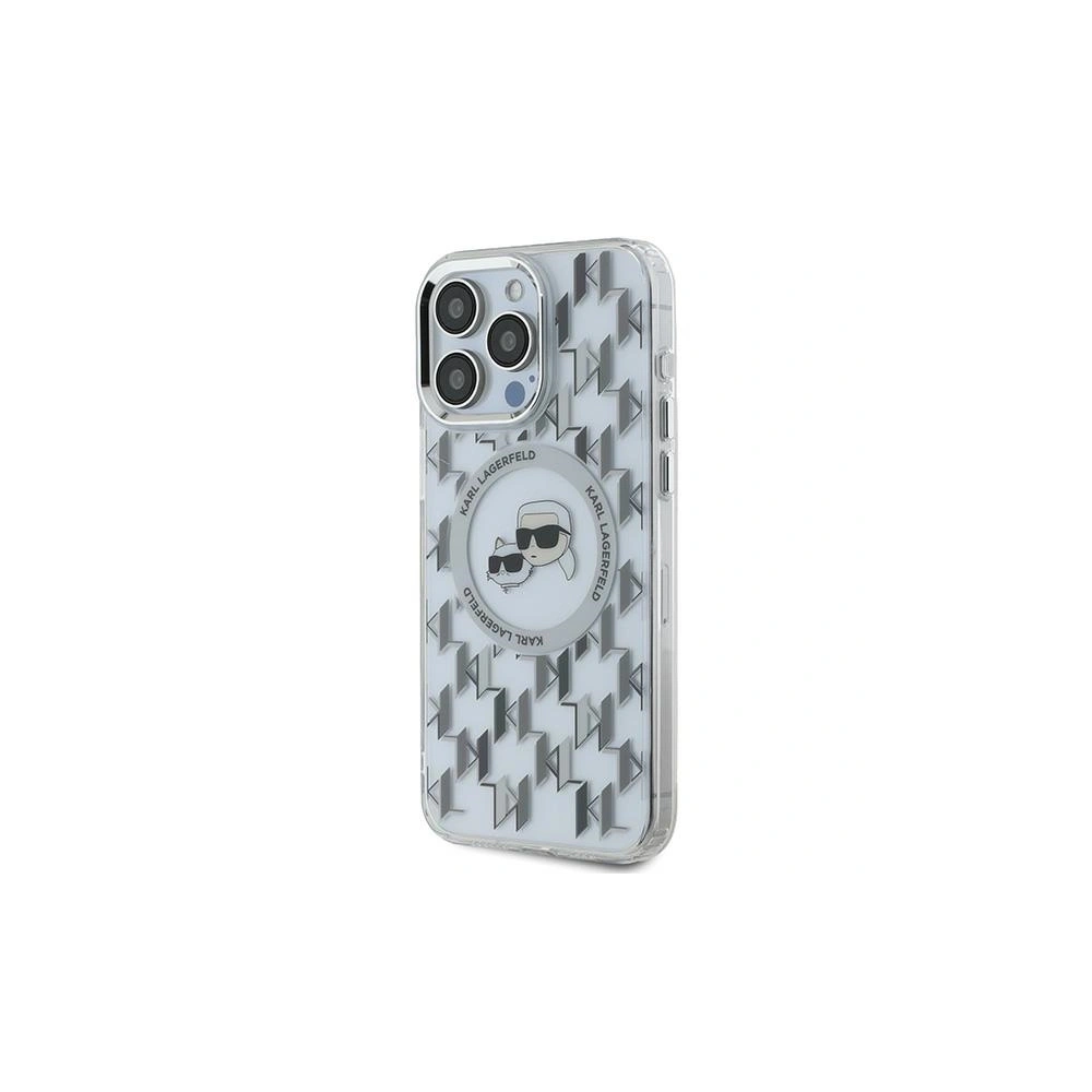 Hurtownia GSM - Etui Karl Lagerfeld KLHMP15LHMCKMHT Apple iPhone 15 Pro IML Monogram Karl&Choupette Head MagSafe przezroczysty/transparent - KLD21684 - {ean13} - Hurt