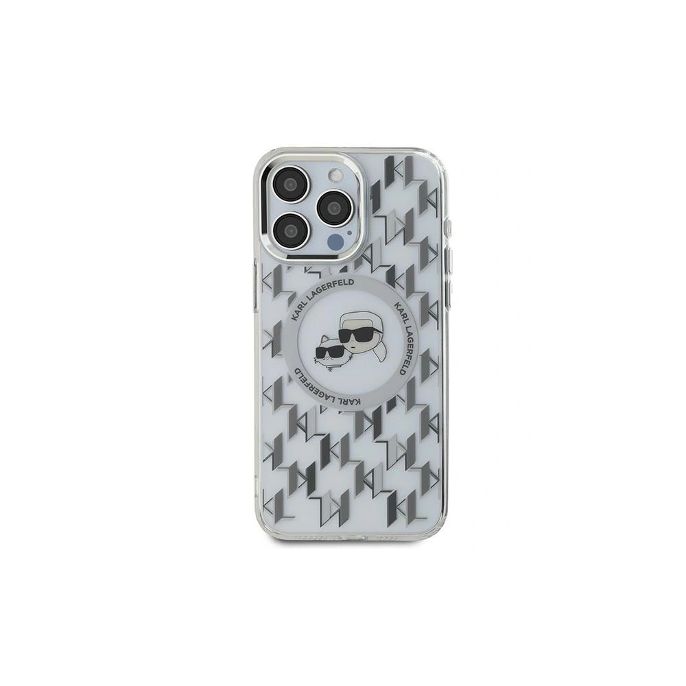 Hurtownia GSM - Karl Lagerfeld KLHMP15LHMCKMHT Apple iPhone 15 Pro IML Monogram Karl&Choupette Head MagSafe transparent - KLD21684 - {ean13} - Hurt