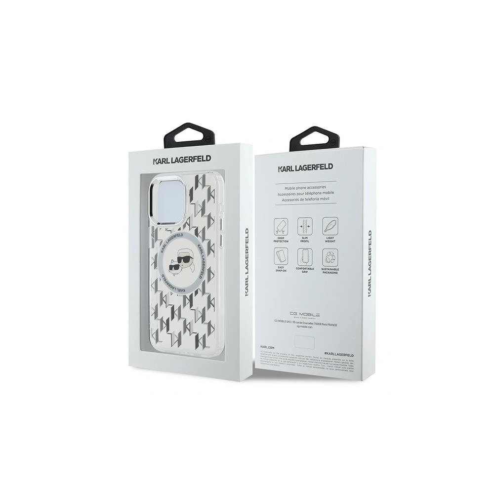 Hurtownia GSM - Karl Lagerfeld KLHMP15LHMCKMHT Apple iPhone 15 Pro IML Monogram Karl&Choupette Head MagSafe átlátszó - KLD21684 - {ean13} - Hurt