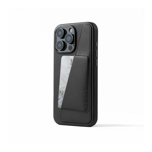 Etui Mujjo Wallet Leather Case Apple iPhone 16 Pro Max MagSafe (black)