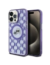 Karl Lagerfeld KLHMP15LHMCKMHU Apple iPhone 15 Pro IML Monogram Karl&Choupette Kopf MagSafe lila