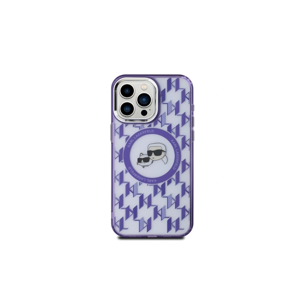 Hurtownia GSM - Karl Lagerfeld KLHMP15LHMCKMHU Apple iPhone 15 Pro IML Monogram Karl&Choupette Head MagSafe lila - KLD21685 - {ean13} - Hurt