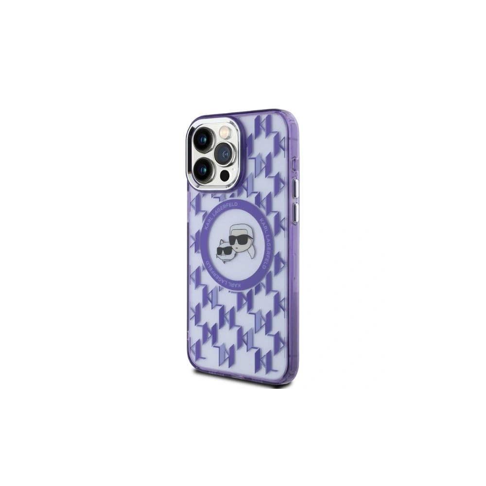 Hurtownia GSM - Karl Lagerfeld KLHMP15LHMCKMHU Apple iPhone 15 Pro IML Monogram Karl&Choupette Head MagSafe lila - KLD21685 - {ean13} - Hurt