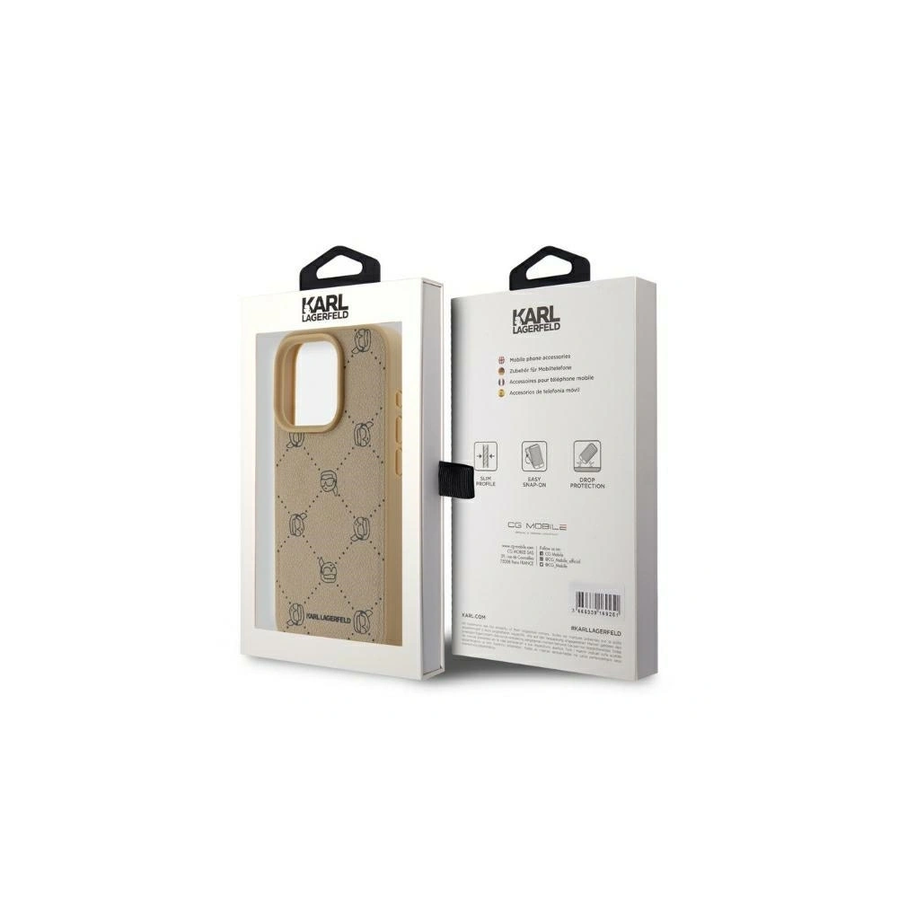 Hurtownia GSM - Karl Lagerfeld KLHMP15LPGKHPHE Apple iPhone 15 Pro MagSafe Karl Kopf beige - KLD21686 - {ean13} - Hurt