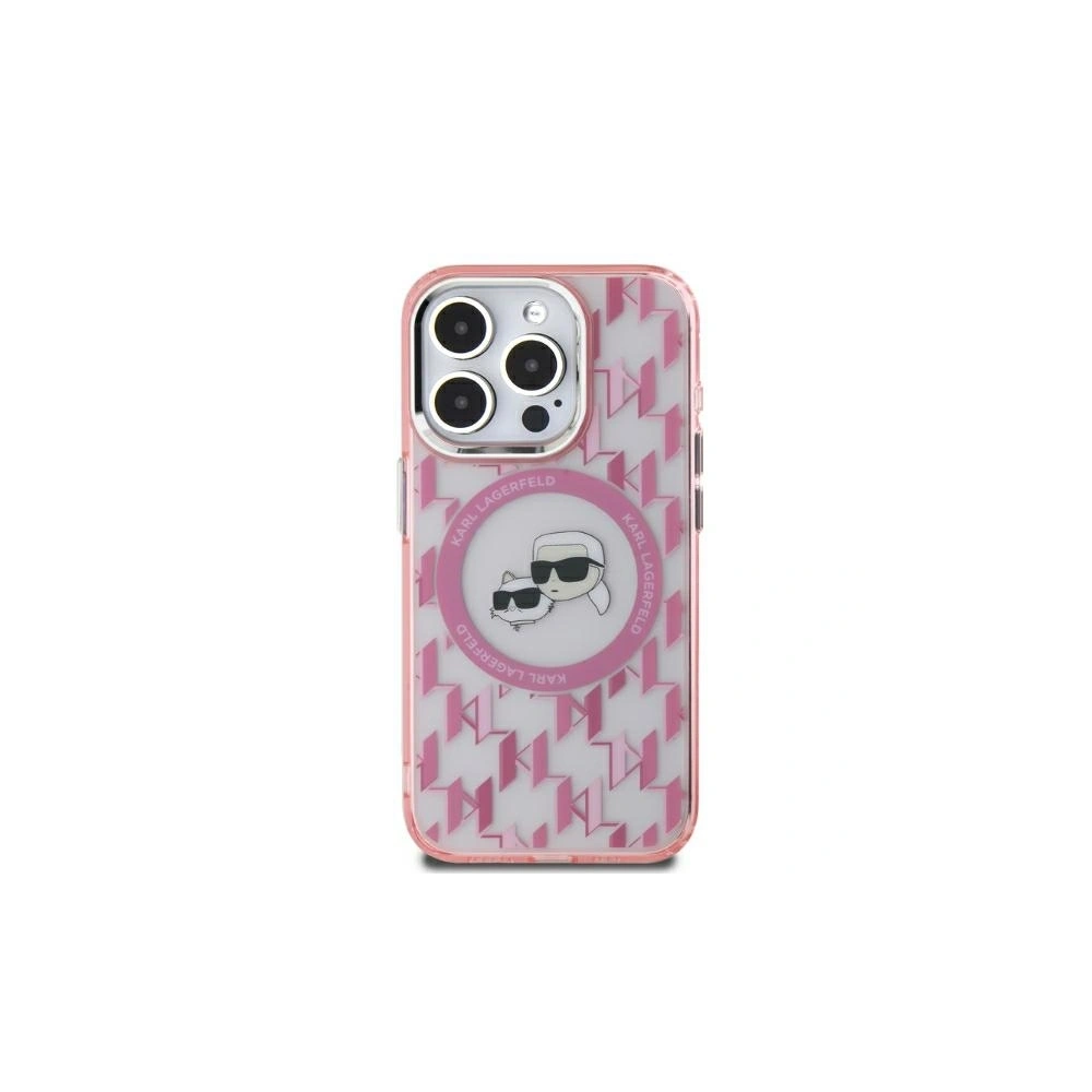 Hurtownia GSM - Karl Lagerfeld KLHMP15MHMCKMHP Apple iPhone 15 Plus IML Monogram Karl&Choupette Head MagSafe roz - KLD21689 - {ean13} - Hurt