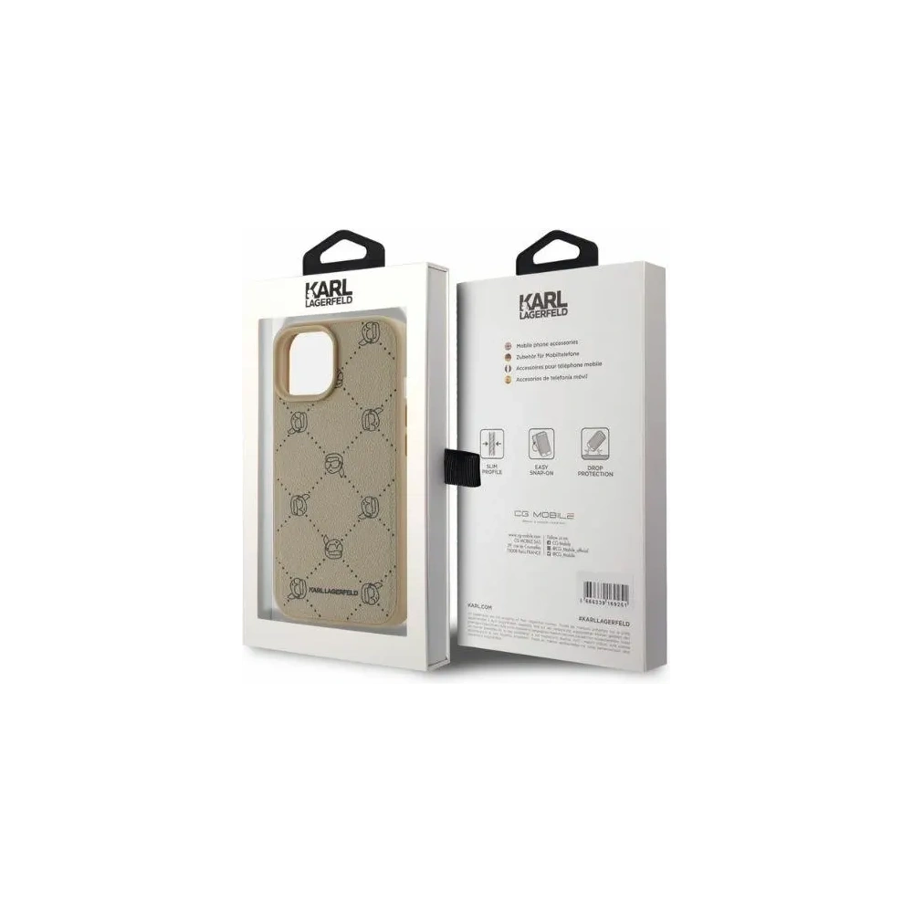 Hurtownia GSM - Karl Lagerfeld KLHMP15SPGKHPHE Apple iPhone 15 MagSafe Karl Heads béžová - KLD21695 - {ean13} - Hurt